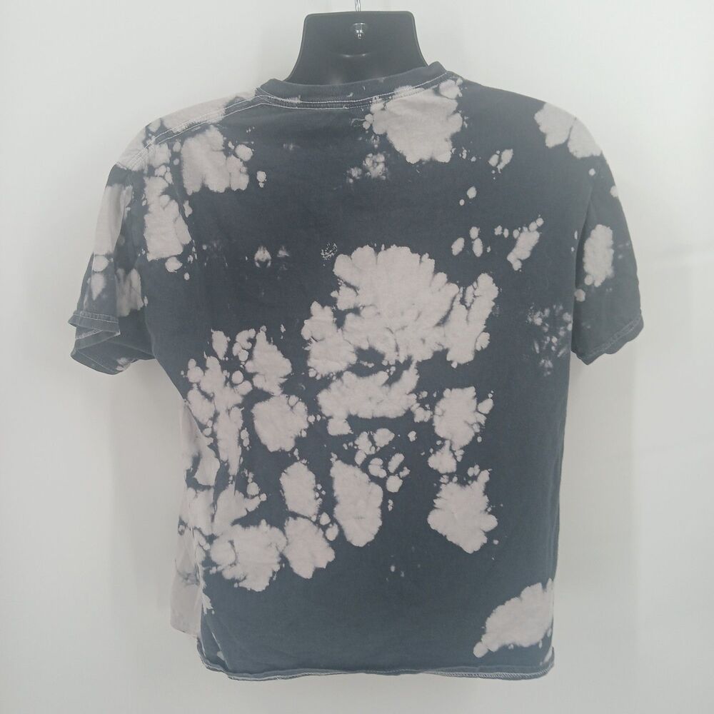 Vintage Style Bleached Wu-Tang Graphic T-Shirt Black and White Tie Dye Effect - Picture 3 of 4